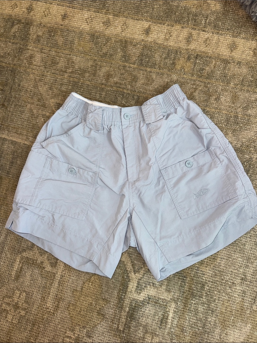 AFTCO Men’s 30 6” Original Fishing Shorts Light Blue